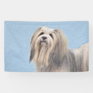 Havanese (Silver) Painting - Cute Original Dog Art Banner
