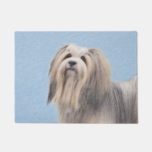 Havanese (Silver) Painting - Cute Original Dog Art Doormat