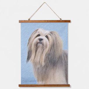 Havanese (Silver) Painting - Cute Original Dog Art Hanging Tapestry