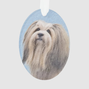 Havanese (Silver) Painting - Cute Original Dog Art Ornament