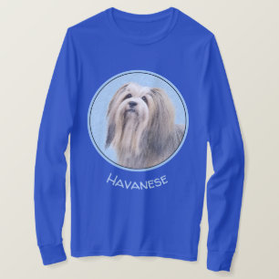 Havanese (Silver) Painting - Cute Original Dog Art T-Shirt