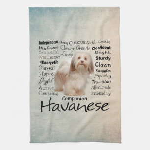 Havanese Traits Kitchen Towel