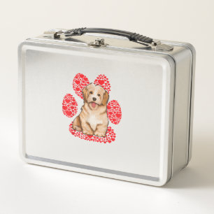 Havanese Valentines Day Dog Love Paw  Metal Lunch Box