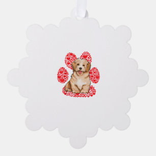Havanese Valentines Day Dog Love Paw Tree Decoration Card