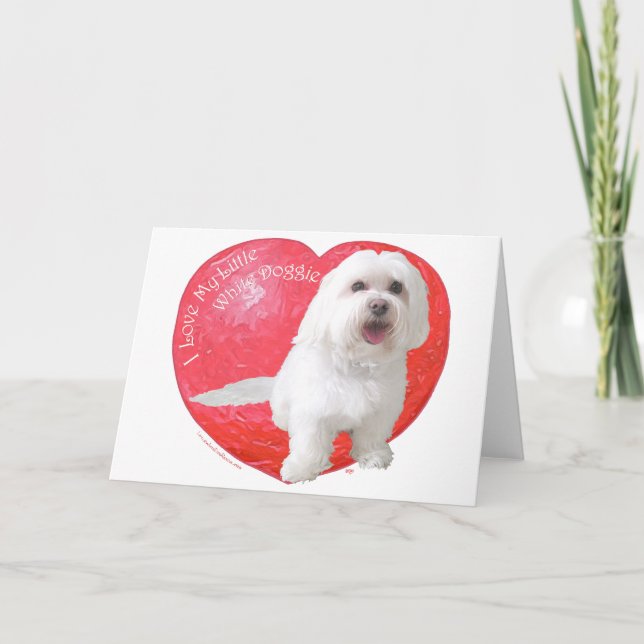 Havanese Valentine's Day Holiday Card (Front)