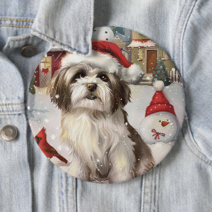 Havanese Winter Wonderland Christmas Joy 6 Cm Round Badge