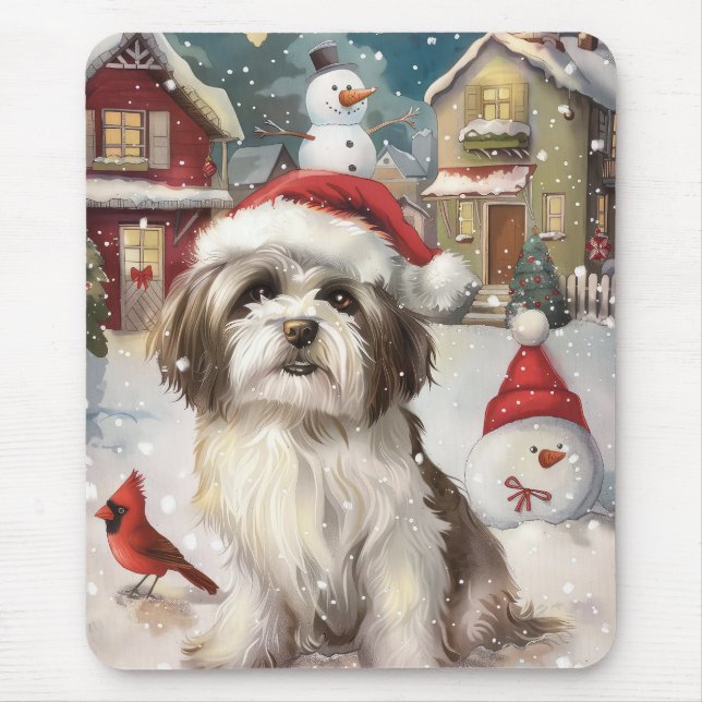 Havanese Winter Wonderland Christmas Joy Mouse Pad (Front)