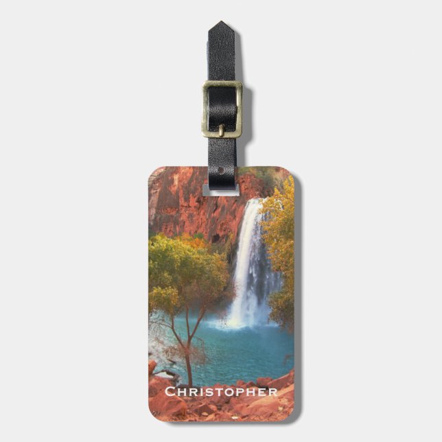 Havasu Falls Waterfall Southwest Luggage Luggage Tag (Front Vertical)