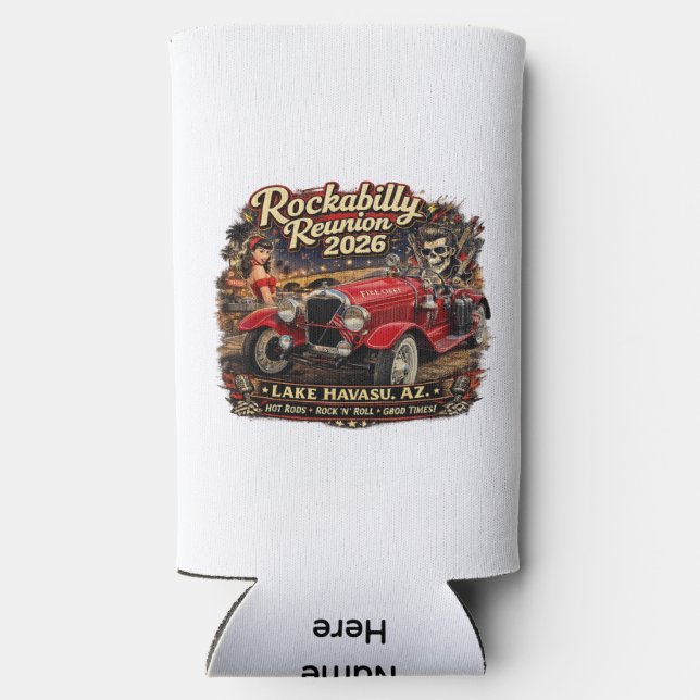 Havasu Rockabilly Reunion 2026  Seltzer Can Cooler (Back)