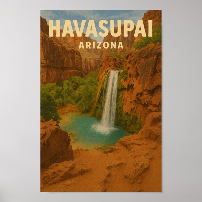 Havasupai Arizona Vintage Travel Poster – Havasu  (Front)