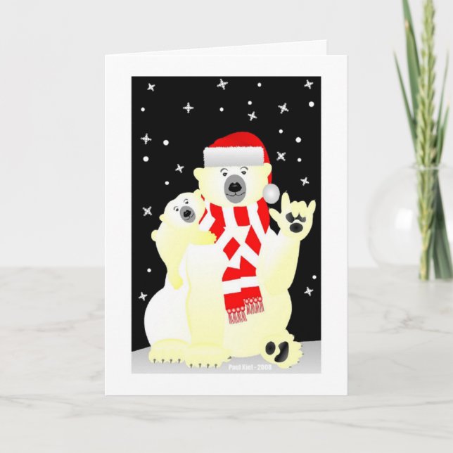 "Have a Beary Christmas and a Huggy New Year! Holiday Card (Front)