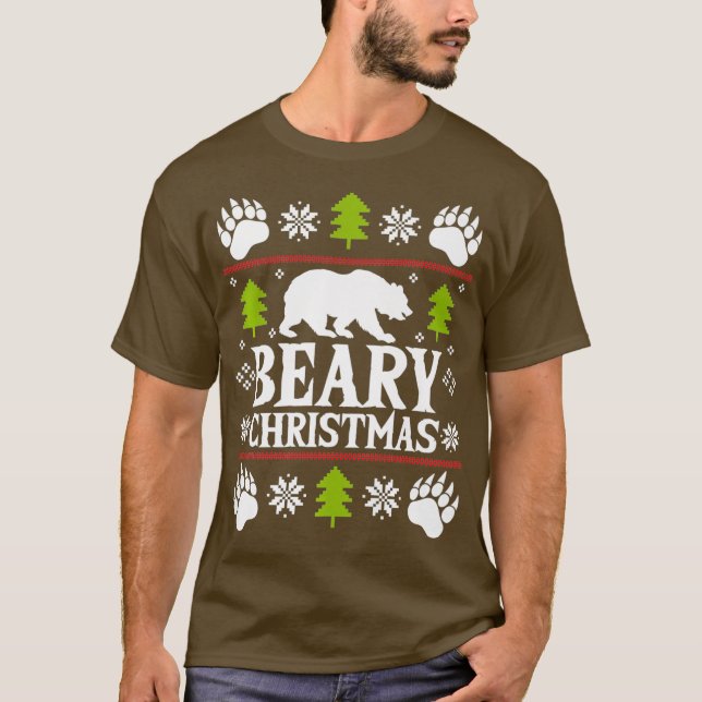 Have A Beary Christmas - Funny Gay Bear Holidays T-Shirt (Front)