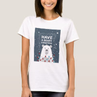 Have a Beary Christmas Polar Bear Art Illustration