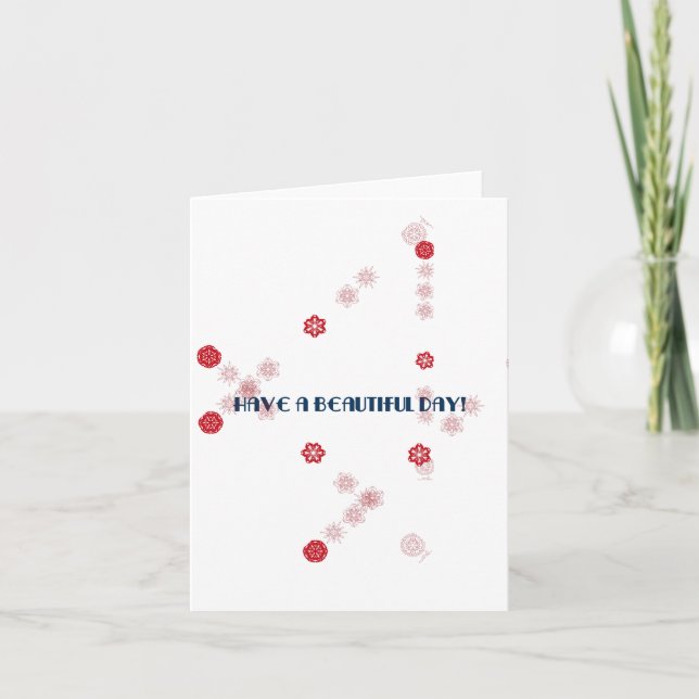 Have a beautiful day, thinking of you card (Front)