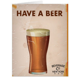 Have A Beer vintage Bar Poster