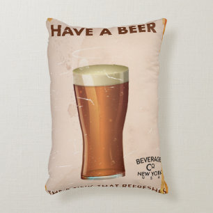Have A Beer vintage Bar Poster Decorative Cushion