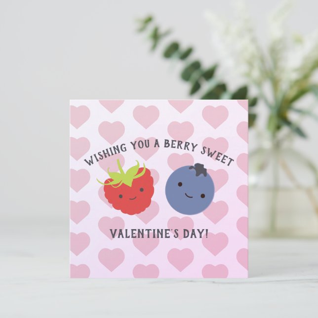 Have a Berry Sweet Valentine's Day  Berries Card (Standing Front)