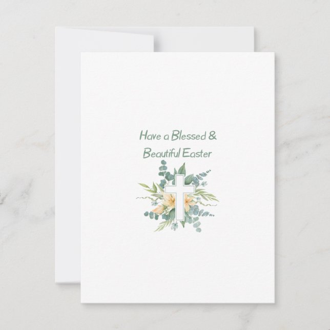 Have a Blessed and Beautiful Easter on a Holiday Card (Front)