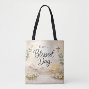 Have a Blessed Day - Messianic Jewish Birthday Tote Bag