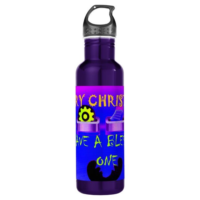 Have a Blessed Merry Christmas – A Festive Digital 710 Ml Water Bottle (Front)
