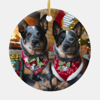 Have a Blue Heeler Christmas! Ceramic Tree Decoration