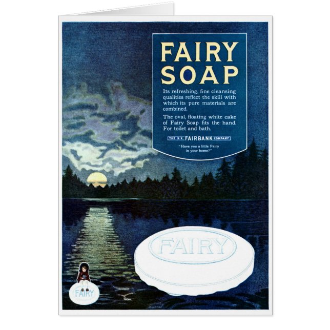 "HAVE A BUBBLE BATH" FAIRY SOAP VINTAGE ADVERTISE (Front)