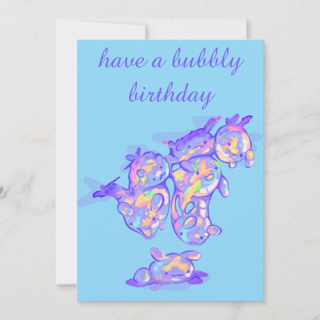 Have a bubbly birthday holiday card (Front)