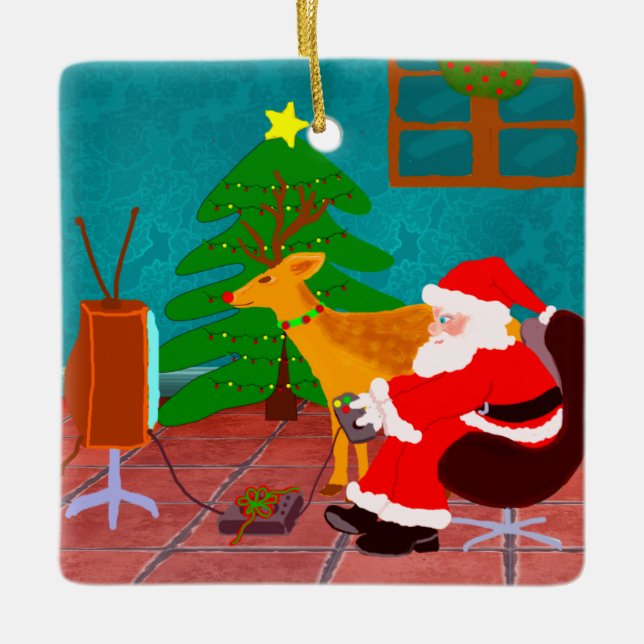 Have A Chill Christmas Ceramic Ornament (Front)