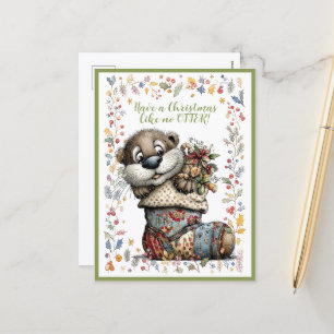 Have A Christmas Like No OTTER! Holiday Postcard