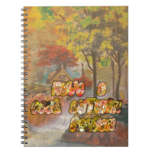 Have a Cool Autumn Season Vintage Art Print Spiral Notebook