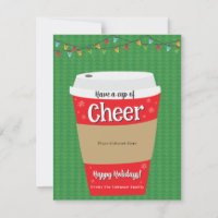 Have a cup of Cheer Coffee Gift Card Holder