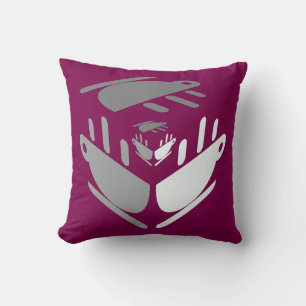Have A Cup Of Java Deep Wine Cushion