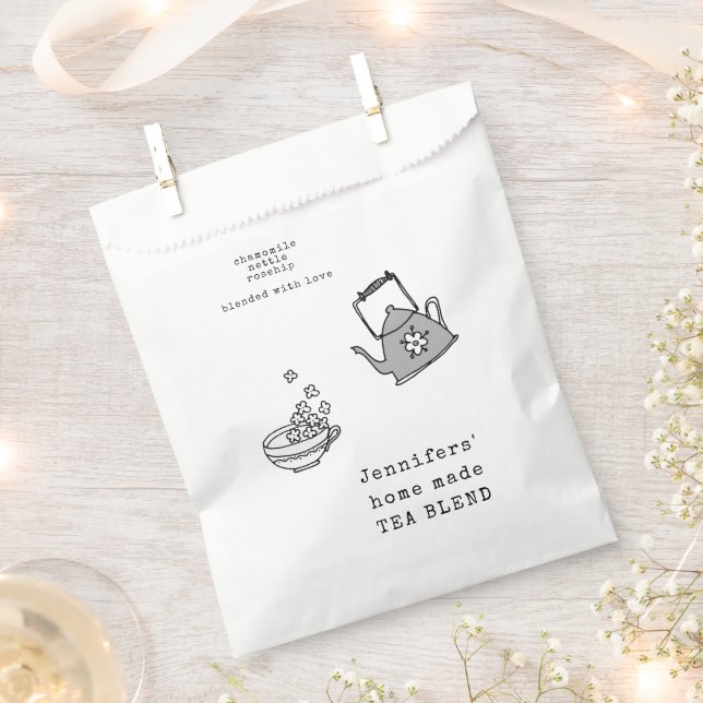 Have A Cup Of Tea | Personalised Favour Bags (Clipped)