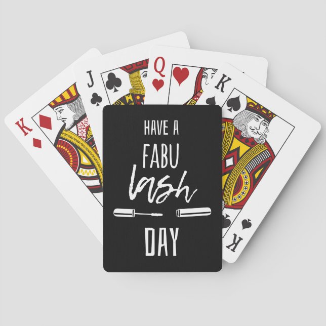 Have A Fabu Lash Day Playing Cards (Back)