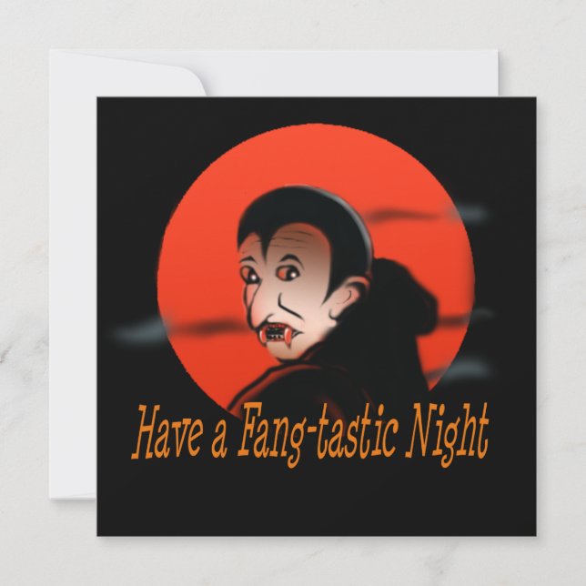 Have a Fang-Tastic Halloween Invitation (Front)