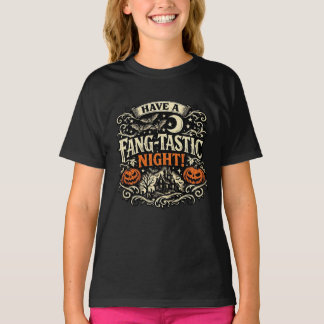 Have A Fang-Tastic Night Vintage Halloween Art T-Shirt