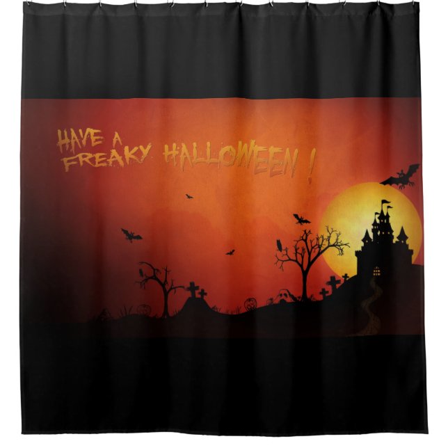 Have A Freaky Halloween Shower Curtain (Front)