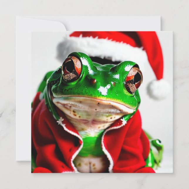 Have a Froggy Groggy Christmas Holiday Card (Front)