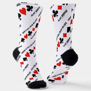 Have A Full Deck In Life Play Bridge 4 Card Suits Socks