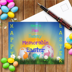 Have a Fun Sunny Memorable Easter Postcard