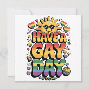 Have a Gay Day LGBT Pride Month Invitation