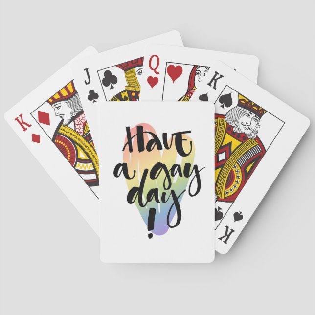 Have A Gay Day Playing Cards (Back)