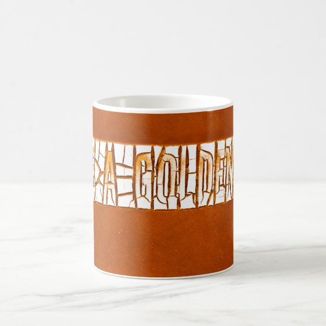 "Have A Golden Day" Rustic Peeling Paint Coffee Mug (Center)