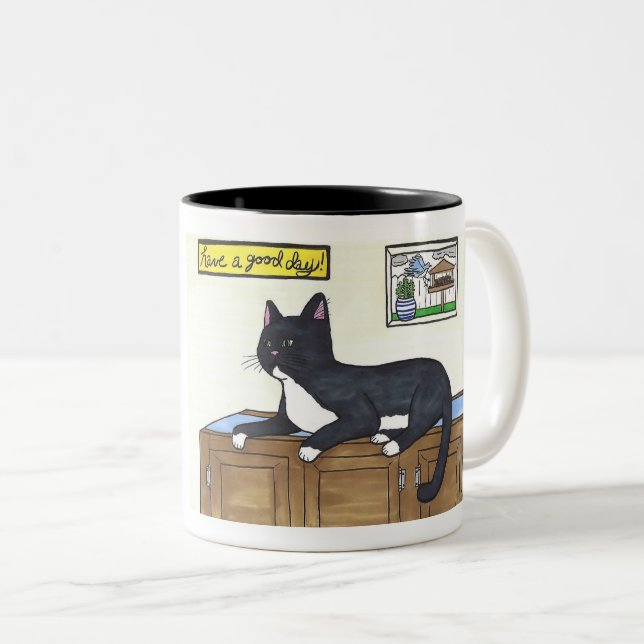 Have a Good Day Cat Mug (Front Right)