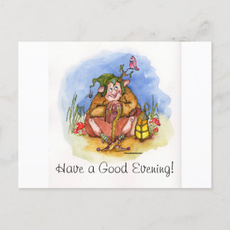 Have a Good Evening! Holiday Postcard