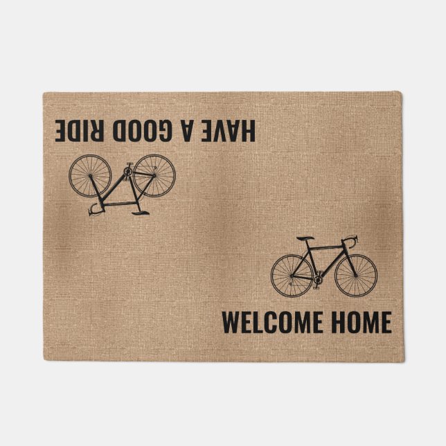 Have a Good Ride & Welcome Home | Cyclist Welcome Doormat (Front)