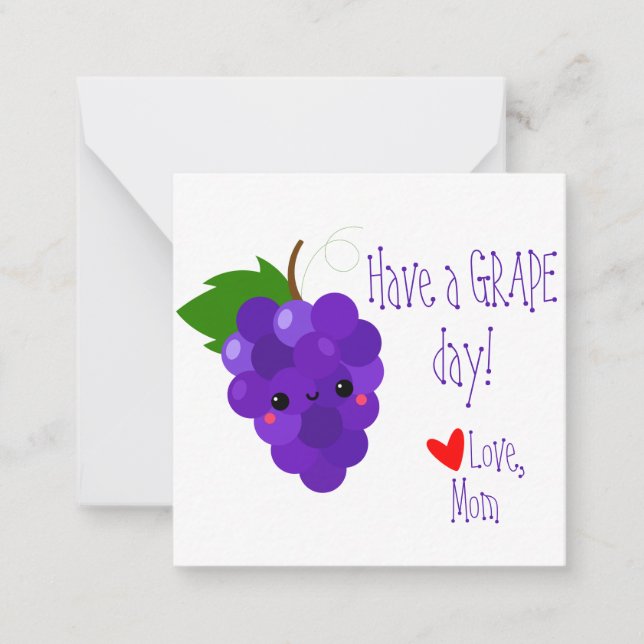 Have a Grape Day Lunchbox Note Cards (Front)