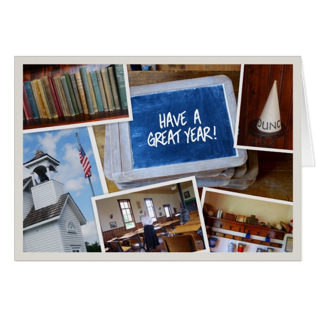 "Have a Great Year" Vintage School House Scenes (Front Horizontal)