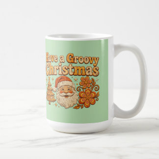 Have a Groovy Christmas Retro Santa T-Shirt Coffee Mug