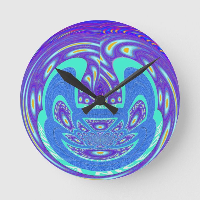 Have a Happy Day Round Clock (Front)